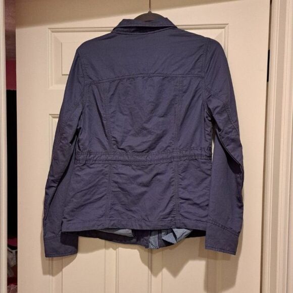 Toad and Co Purple Jacket Size Small Linen and Cotton Pockets Button Closure - Picture 3 of 15